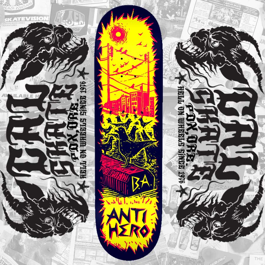 Anti Hero Skateboards "Brian Anderson Pigeon Vision" 8.75" Deck Cal