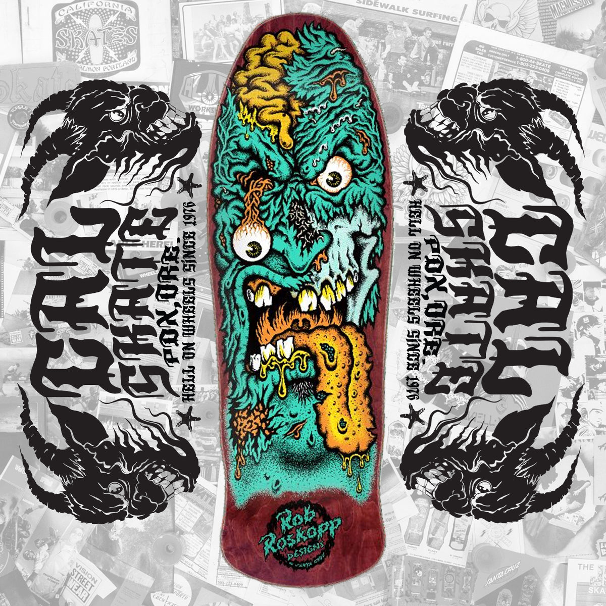 福ベンSANTA CRUZ ROB ROSKOPP FACE DECK Santa cruz Skateboard Deck Rob Roskopp Face Florian Reissue