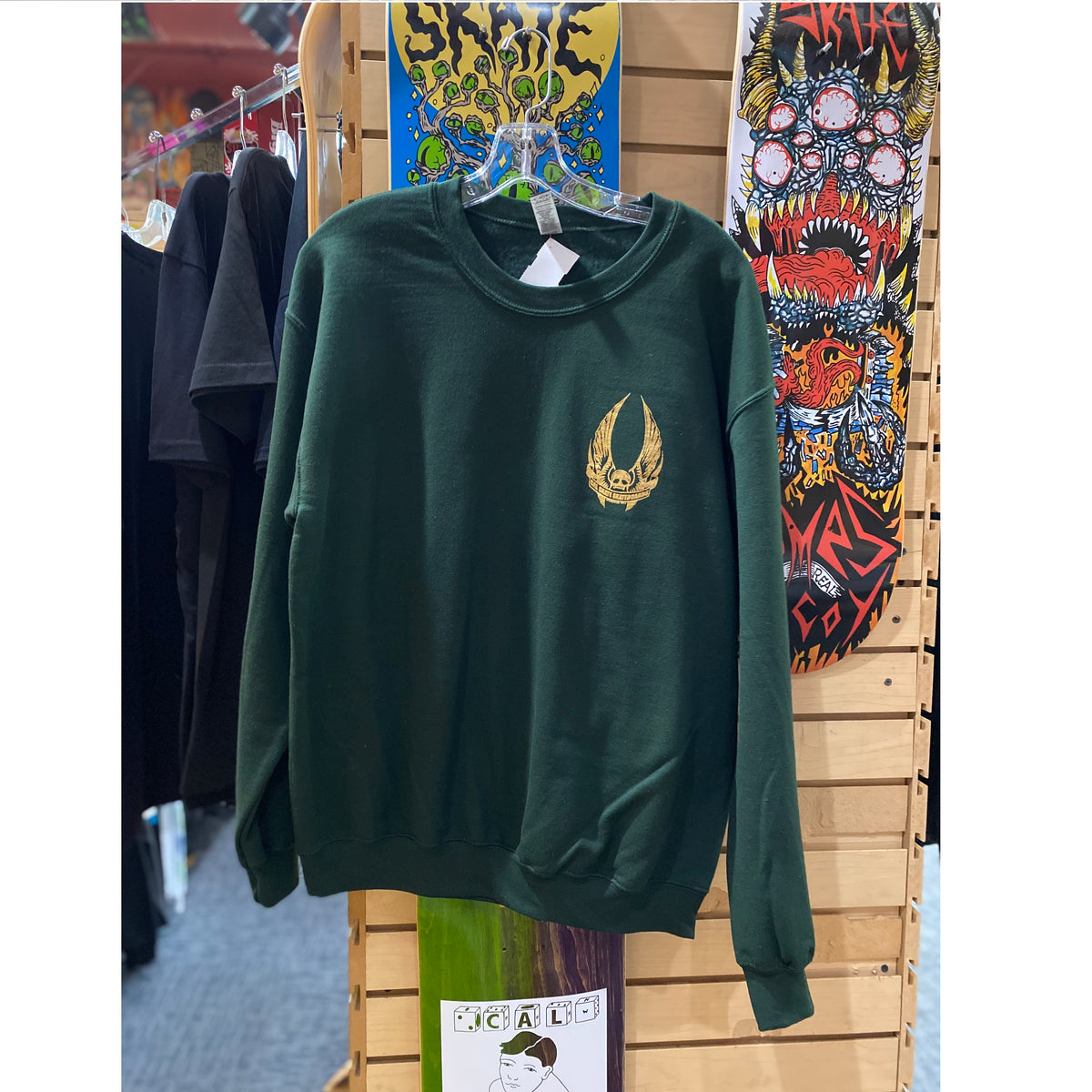 Cal Skate "Slasher Crew Neck" Forrest/Gold Cal Skate Skateboards