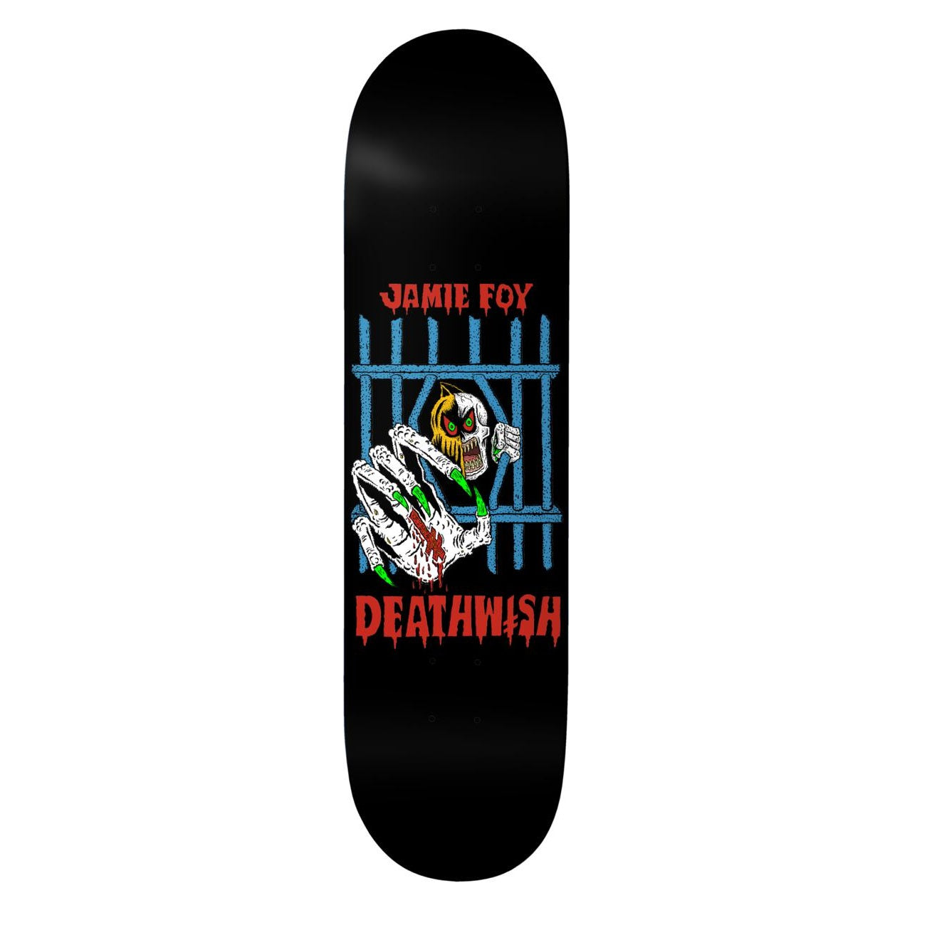 Deathwish Skateboards "Jamie Foy- Deathwitch Trials" 8.5" Black Dip Deck