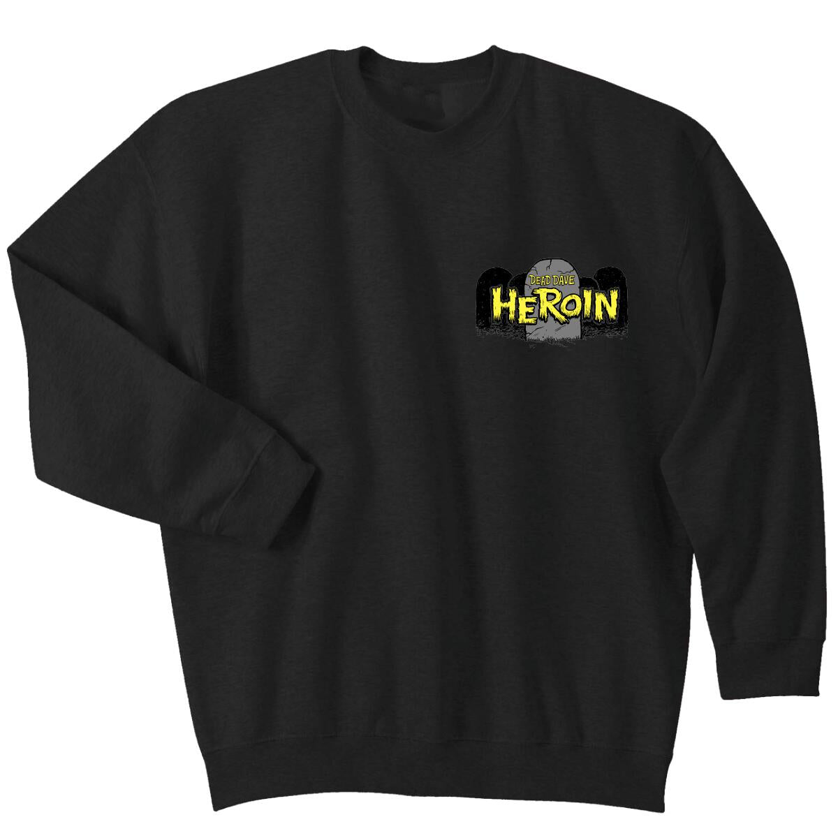 Heroin Skateboards "Zombie" Black Crew Neck