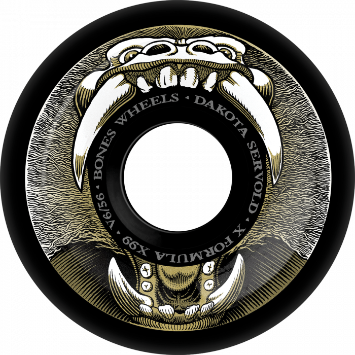 Bones Wheels "Servold- Baboonatic" V6 Widecut X-Formula 54MM/99A Black Wheels