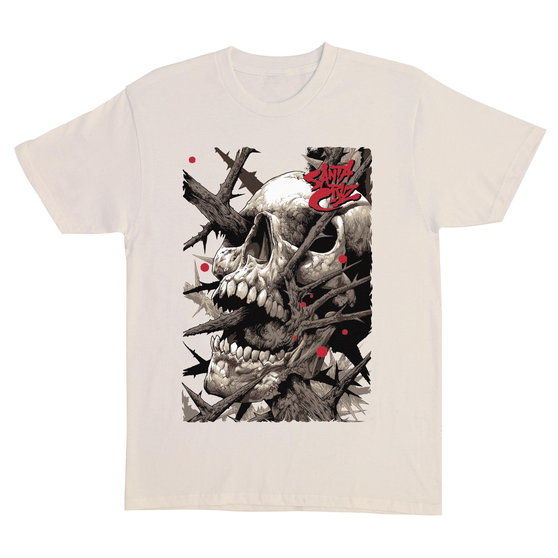 Santa Cruz Skateboards "Pace Deathtrap" Ovrszd S/S Heavyweight T-Shirt Natural Mens