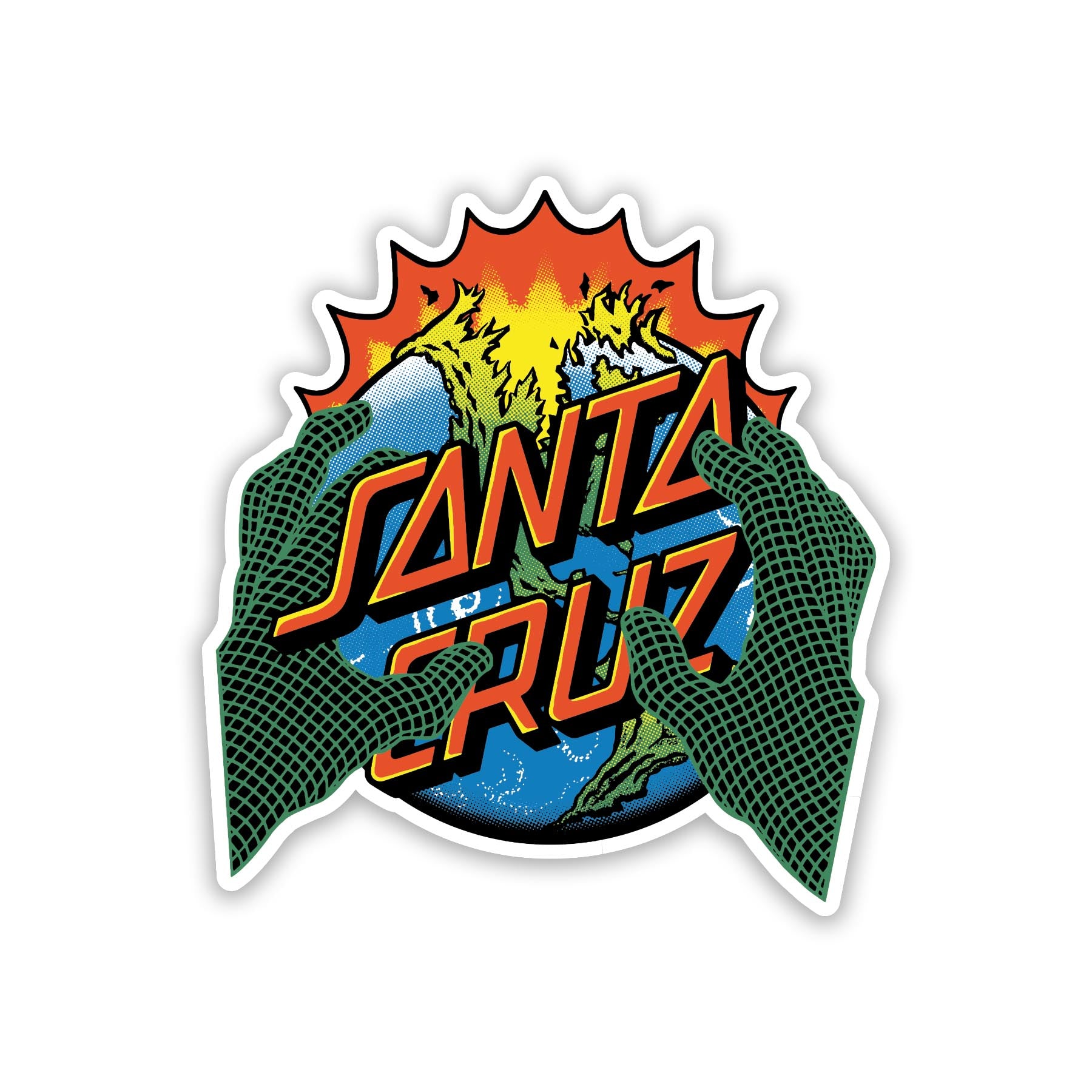 Santa Cruz Skateboards "Kendell- End of the Dot" 3.5" x 3.75" White Vinyl Sticker