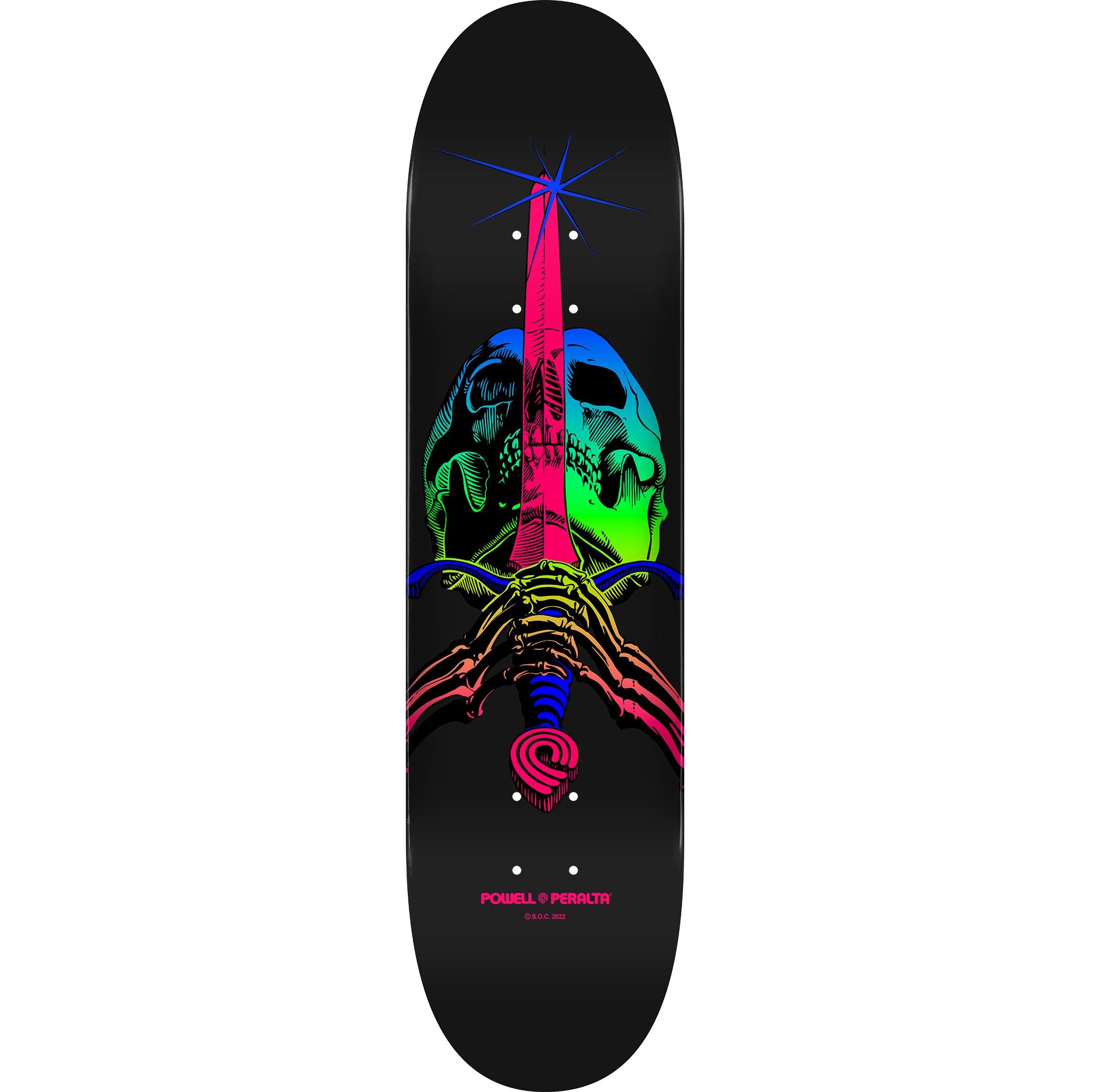 Powell Peralta Skateboards "Skull & Sword" 8.25" Shape 243 Green Fade Deck
