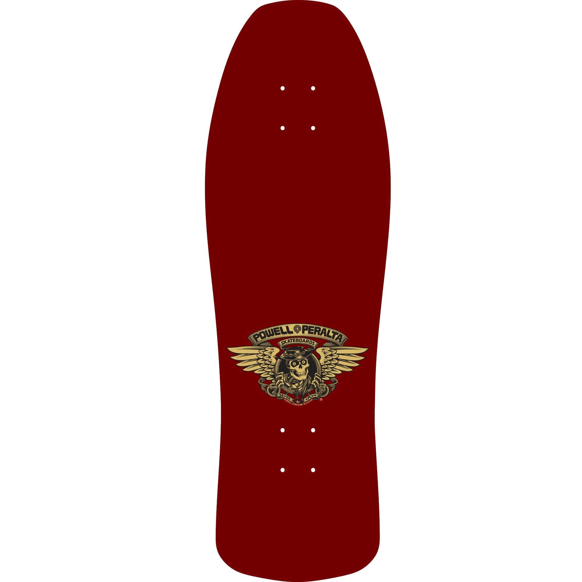 Powell Peralta Skateboards "Ray Underhill- Cross" 10.00" Deck Burgandy/Gold Foil