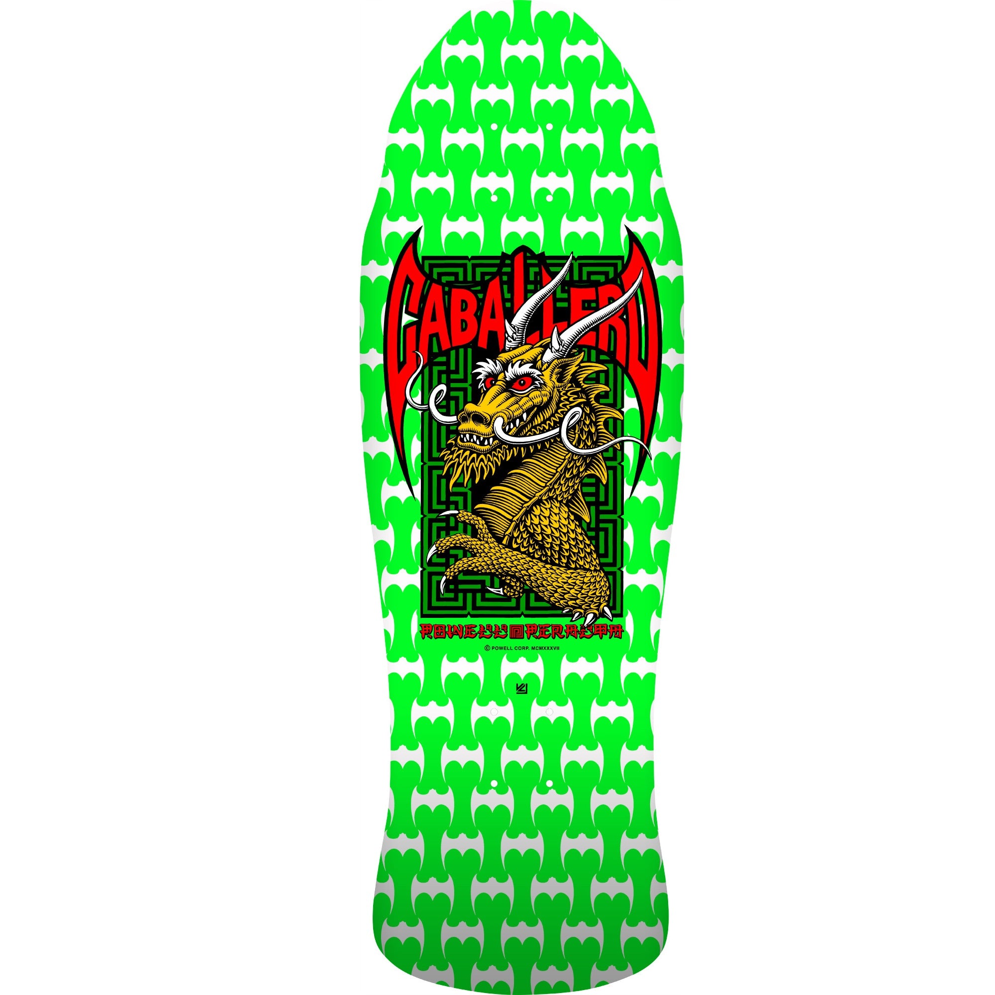 Powell Peralta Skateboards "Steve Caballero - Street Reissue" 9.625" Green/White