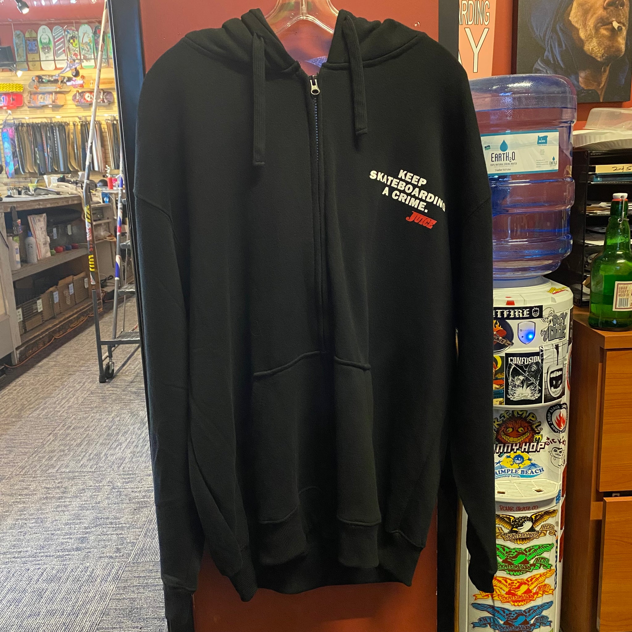 Confusion Magazine "Keep Skateboarding a Crime" Zip Hoodie XL