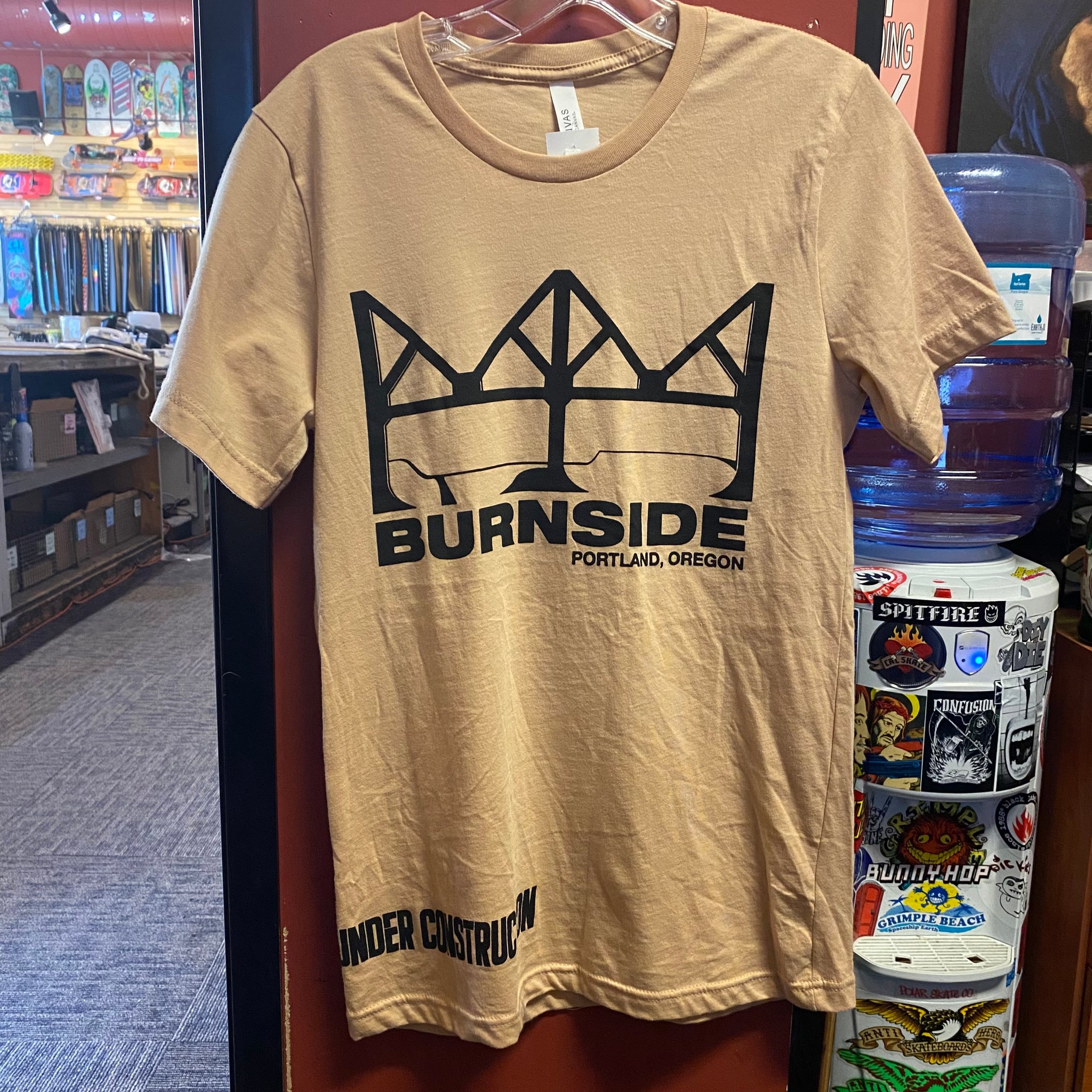Burnside Skatepark "Pillars" Fundraiser T-Shirt Tan Small