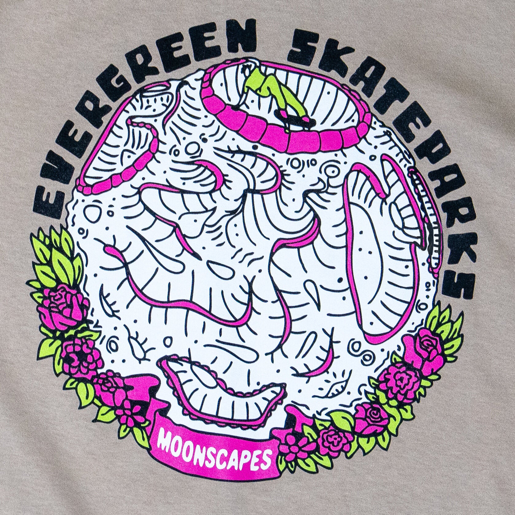 Evergreen Skateparks "Moonscape" Tan Long Sleeve