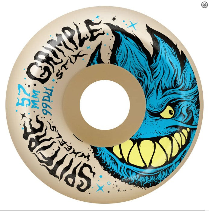 Spitfire Wheels "Grimple Stix- Grimple Head" Formula Four Lock-In Full 57MM/99A Wheels