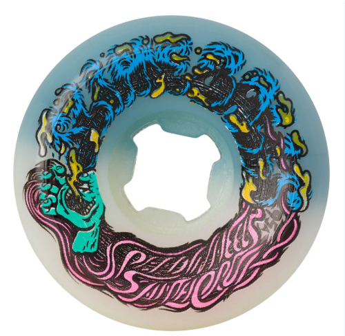 Sale: Slime Ball Wheels "Hairballs 50/50" Teal/White 54MM/95A Wheels