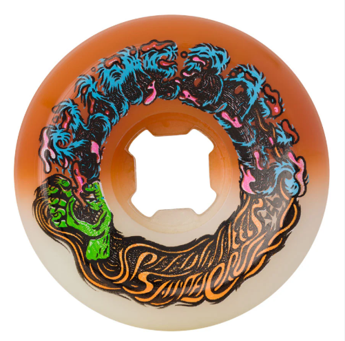 Sale: Slime Ball Wheels "Hairballs 50-50" White/Orange 56MM/95A Wheels