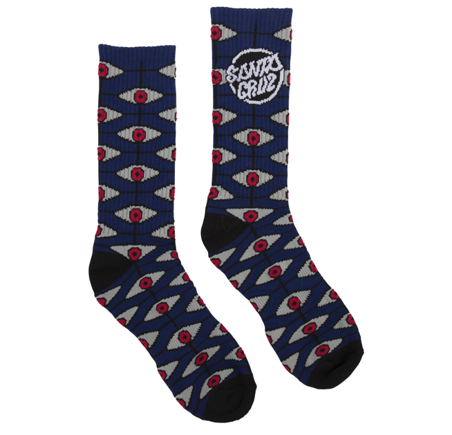 Santa Cruz "Salba - Eyes" Assorted Colored Crew Sock