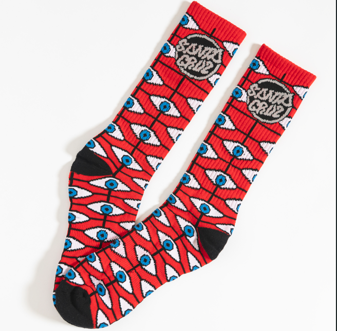 Santa Cruz "Salba - Eyes" Assorted Colored Crew Sock