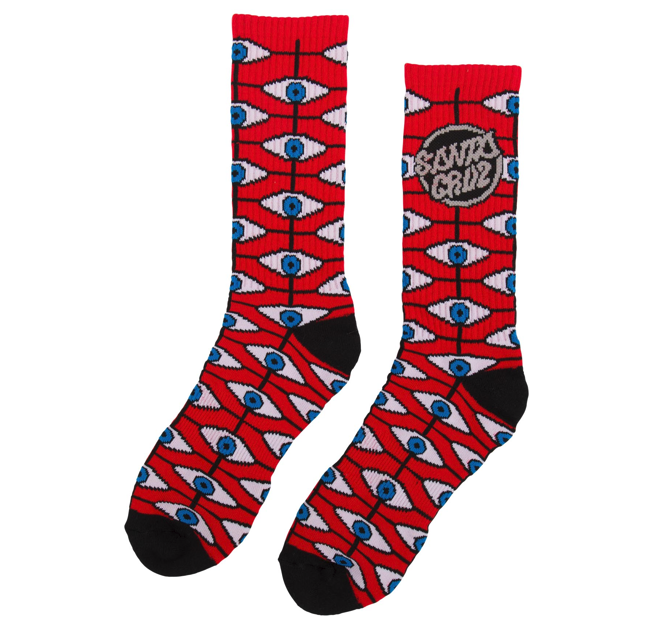 Santa Cruz "Salba - Eyes" Assorted Colored Crew Sock