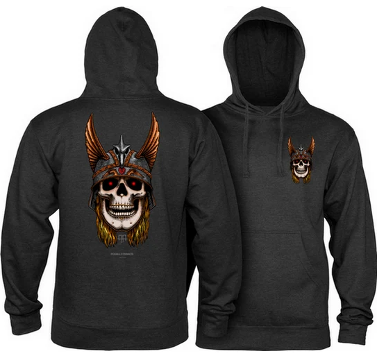 Powell Peralta "Andy Anderson- Skull" Charcoal Heather Hoody XXL