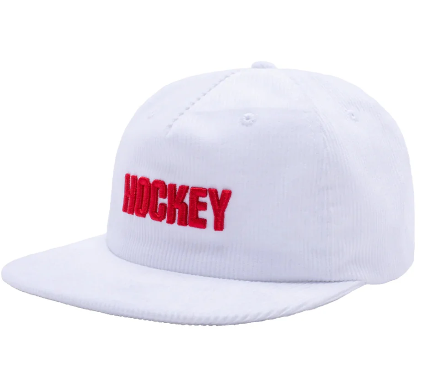 Hockey Skateboards "White Corduroy Logo" Snapback Hat