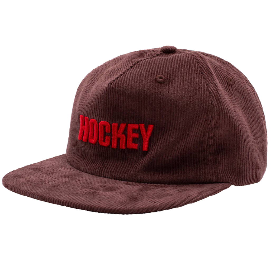 Hockey Skateboards "Brown Corduroy Logo" Snapback Hat