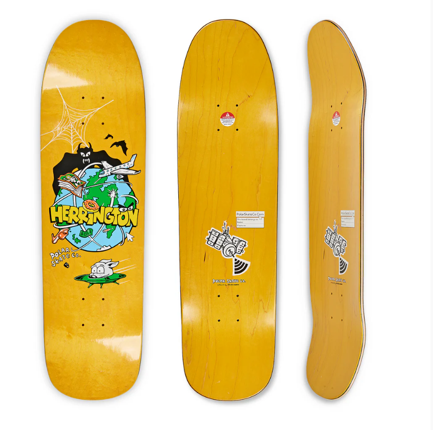 Polar Skateboards "Aaron Herrington- Planet Herrington" 1991 Jr 8.65" Deck