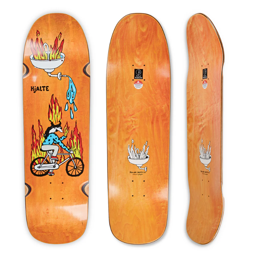 Polar Skateboards "Hjalte Halberg- Fire Ride" 1991 9.25" Deck