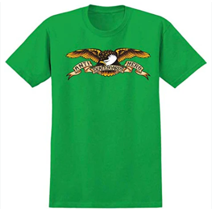 Anti Hero Skateboards "Classic Eagle- Green" Short Sleeve Shirt