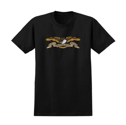 Anti Hero Skateboards "Classic Eagle- Black" Short Sleeve Shirt