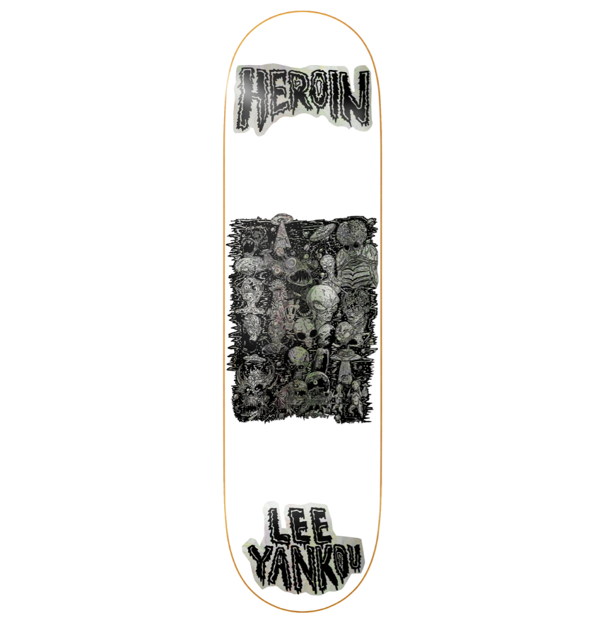 Heroin Skateboards "LEE YANKOU- ALLEGORY OF FEAR" 8.25" Deck