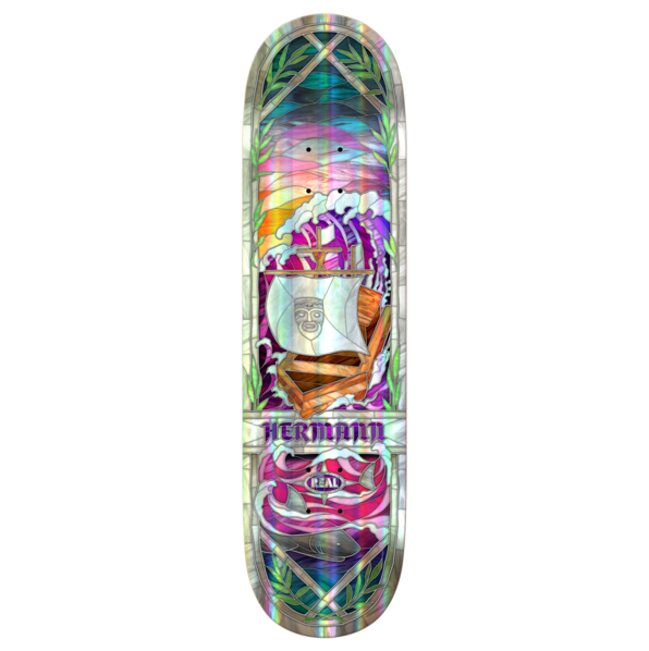 Real Skateboards "Hermann Stene- Foil Cathedral" 8.38" Deck