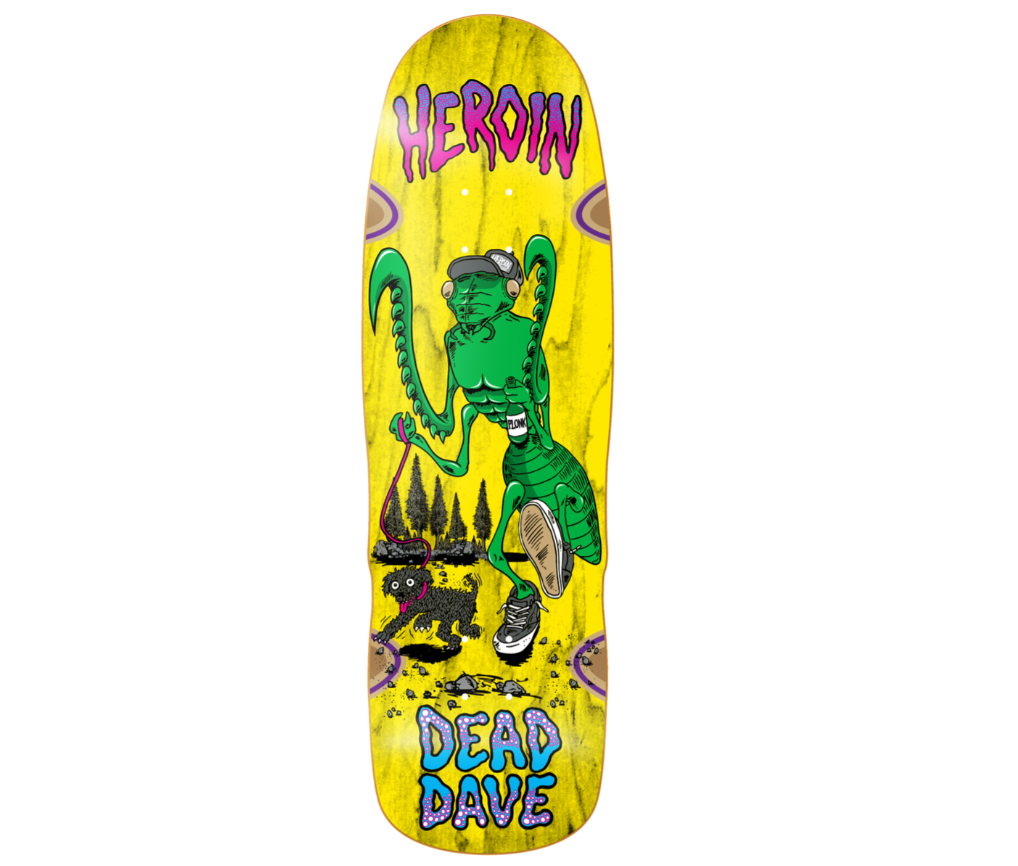 Heroin SKateboards "Dead Dave- Bug" 10.1" Deck