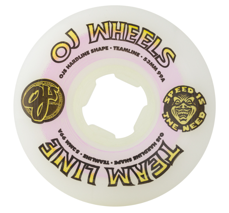 OJ Wheels "Team Line - Purple/yellow" 53MM Wheels