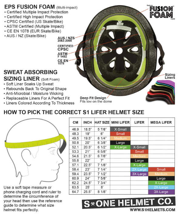 S-1 Helmets "Mini Lifer - Matte Black" Childrens Helmet