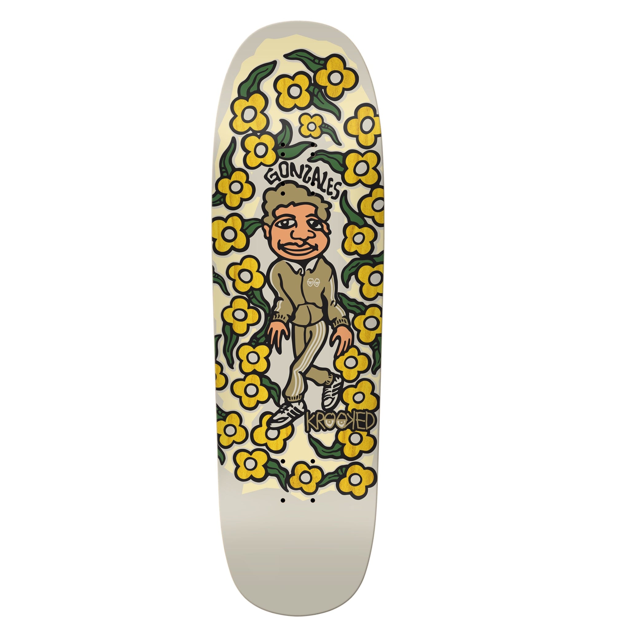 Krooked Skateboards "Mark Gonzales- Sweatpants" Off White 9.25" DEck