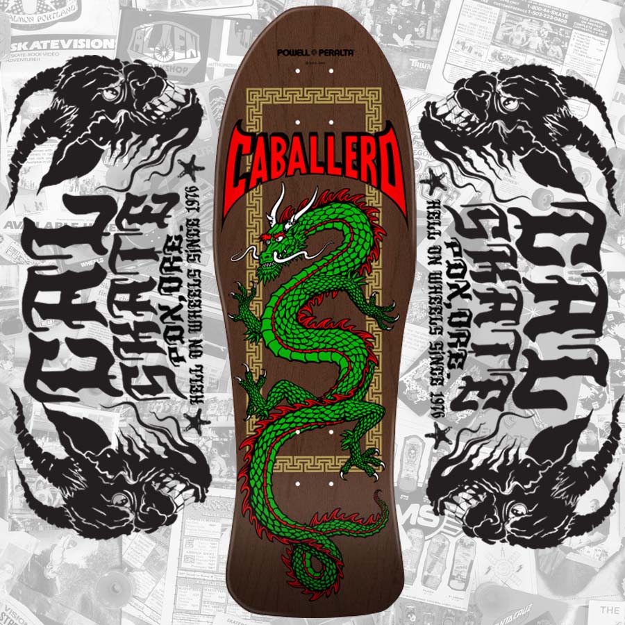 Powell Peralta "Steve Caballeo- Brown Stain Chinese Dragon" 10" Deck