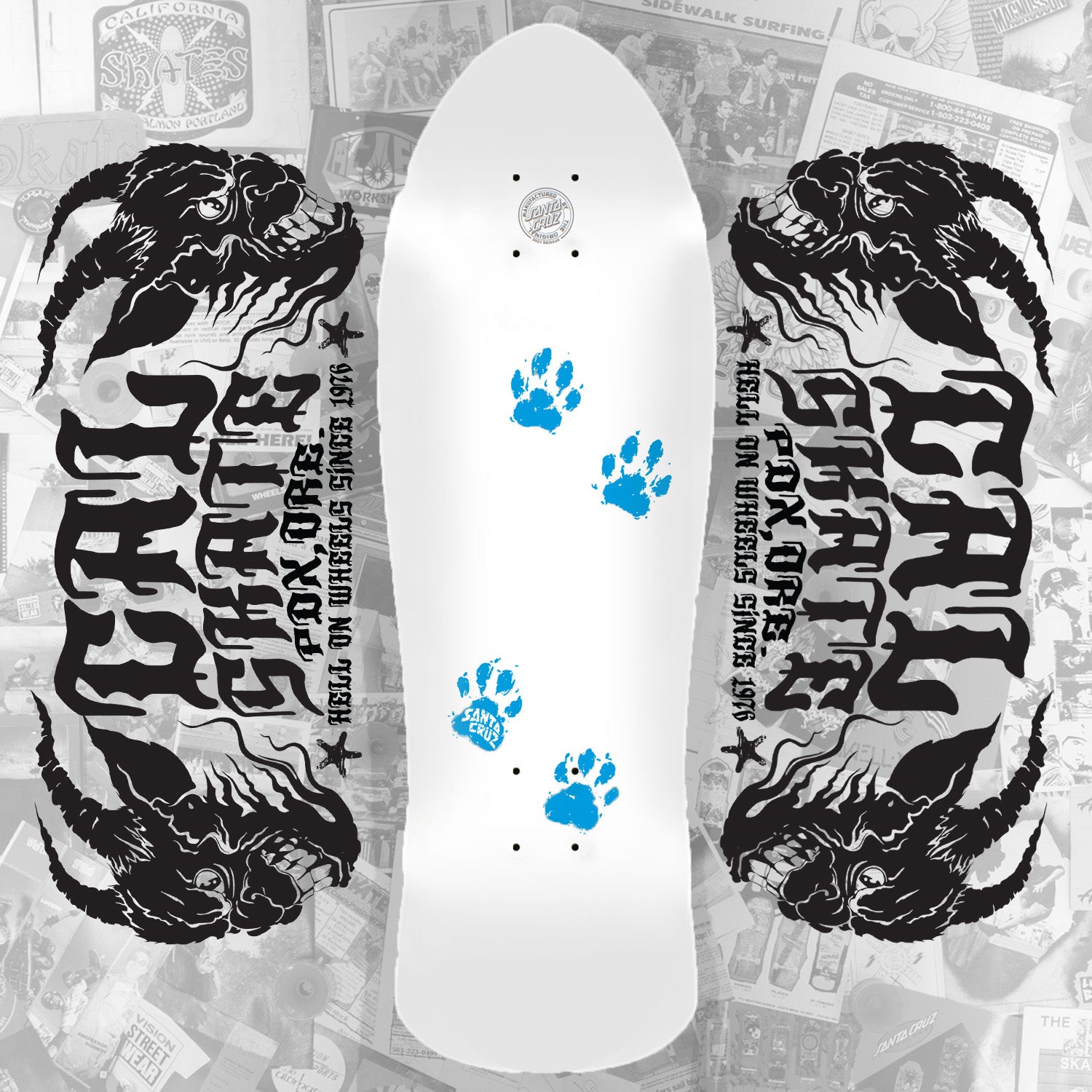 Santa Cruz "Eric Dressen- Pup" White Dip 9.5" Reissue Deck