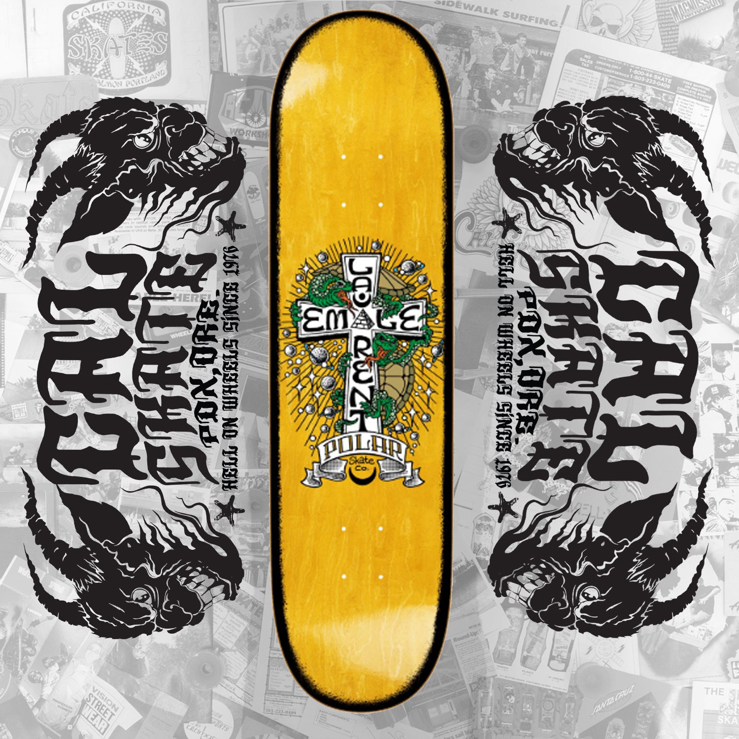 Polar Skateboards "Emile Laurent- Turtle Town" PRO Debut Assorted Sized Deck