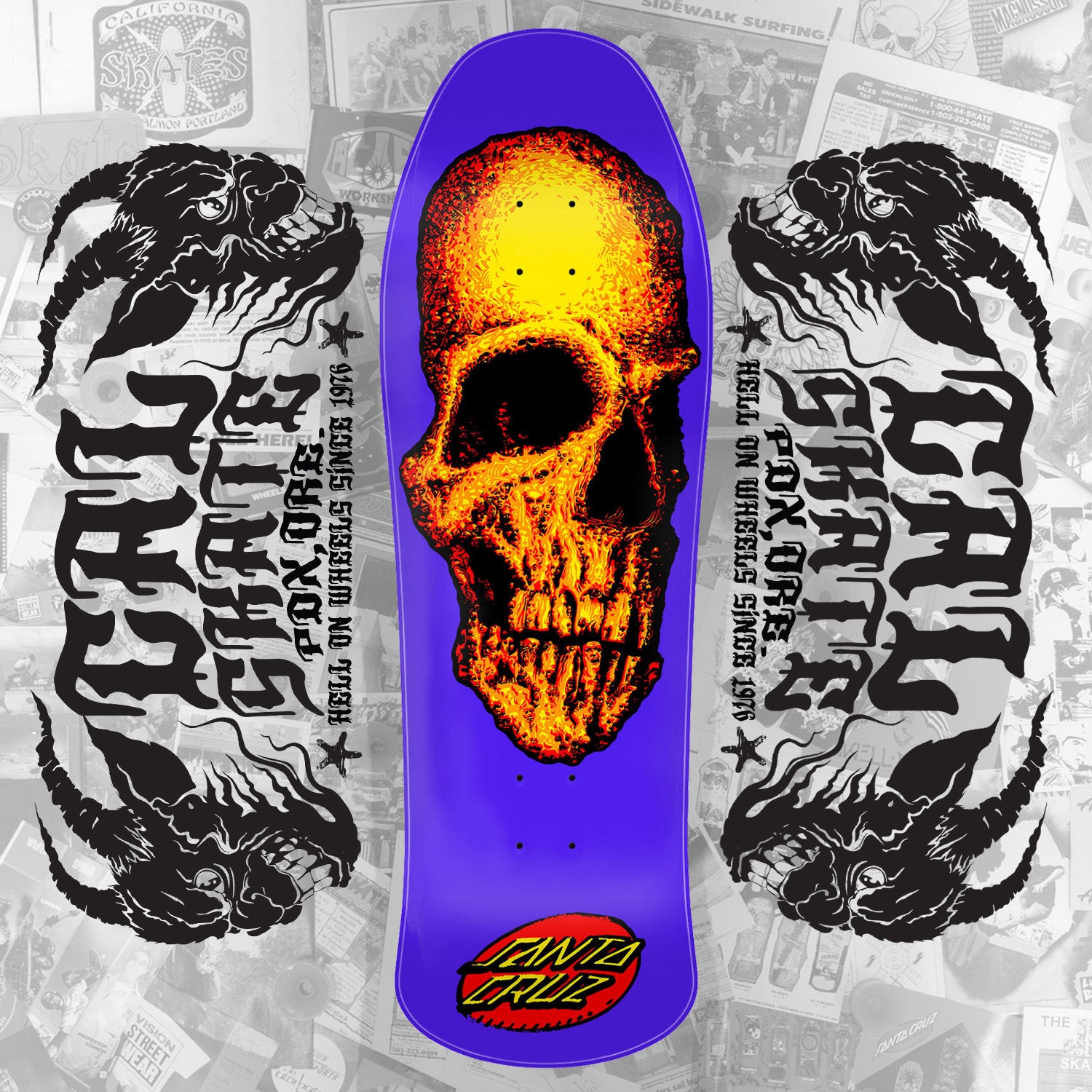 PRE-ORDER: Santa Cruz "Street Creep" Cobalt Blue Dip 10" Reissue Deck