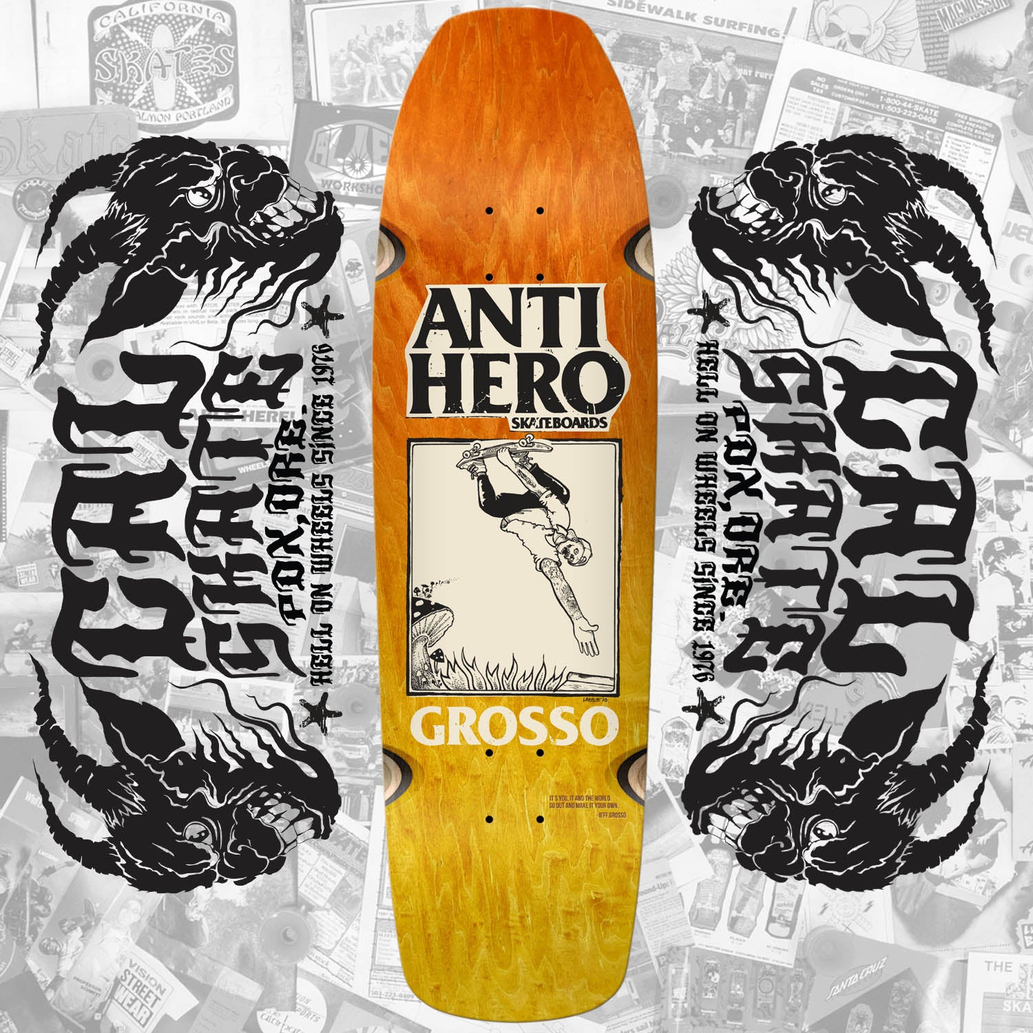 Anti Hero Skateboards "Jeff Grosso - Skate Shop Day" Limited Edition Fade Deck