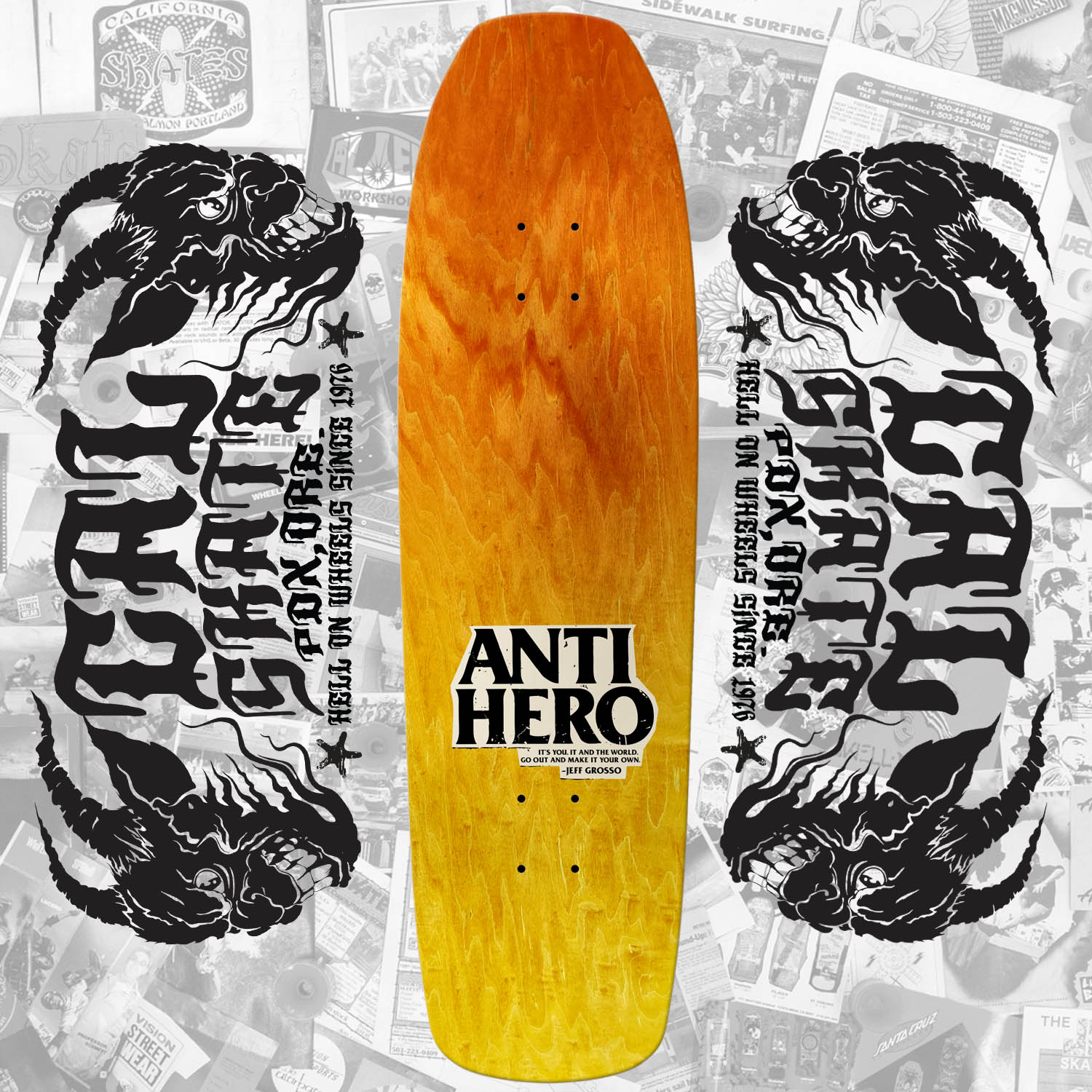 Anti Hero Skateboards "Jeff Grosso - Skate Shop Day" Limited Edition Fade Deck