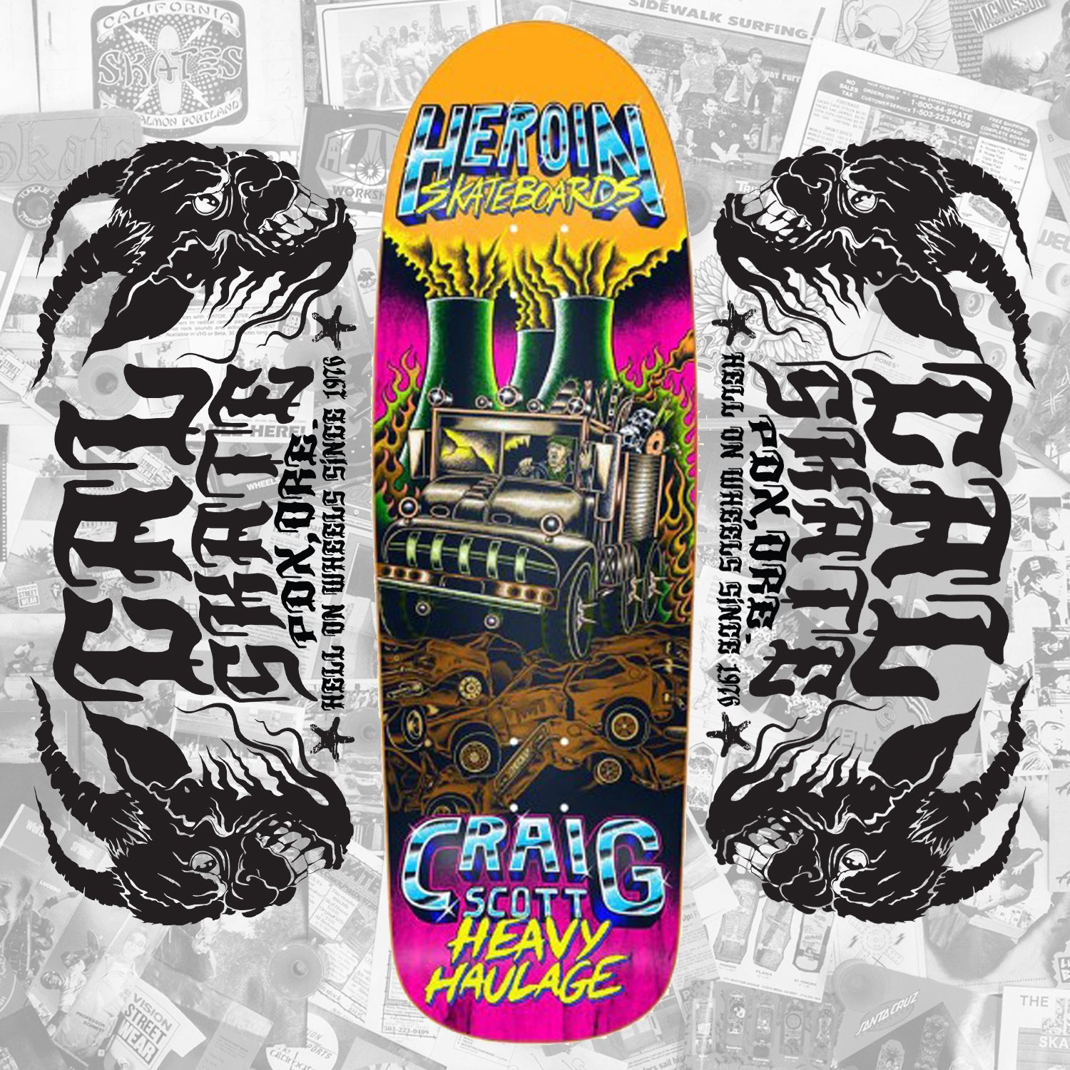 Heroin Skateboards "Craig Questions- Heavy Haulage" 9.5" Deck