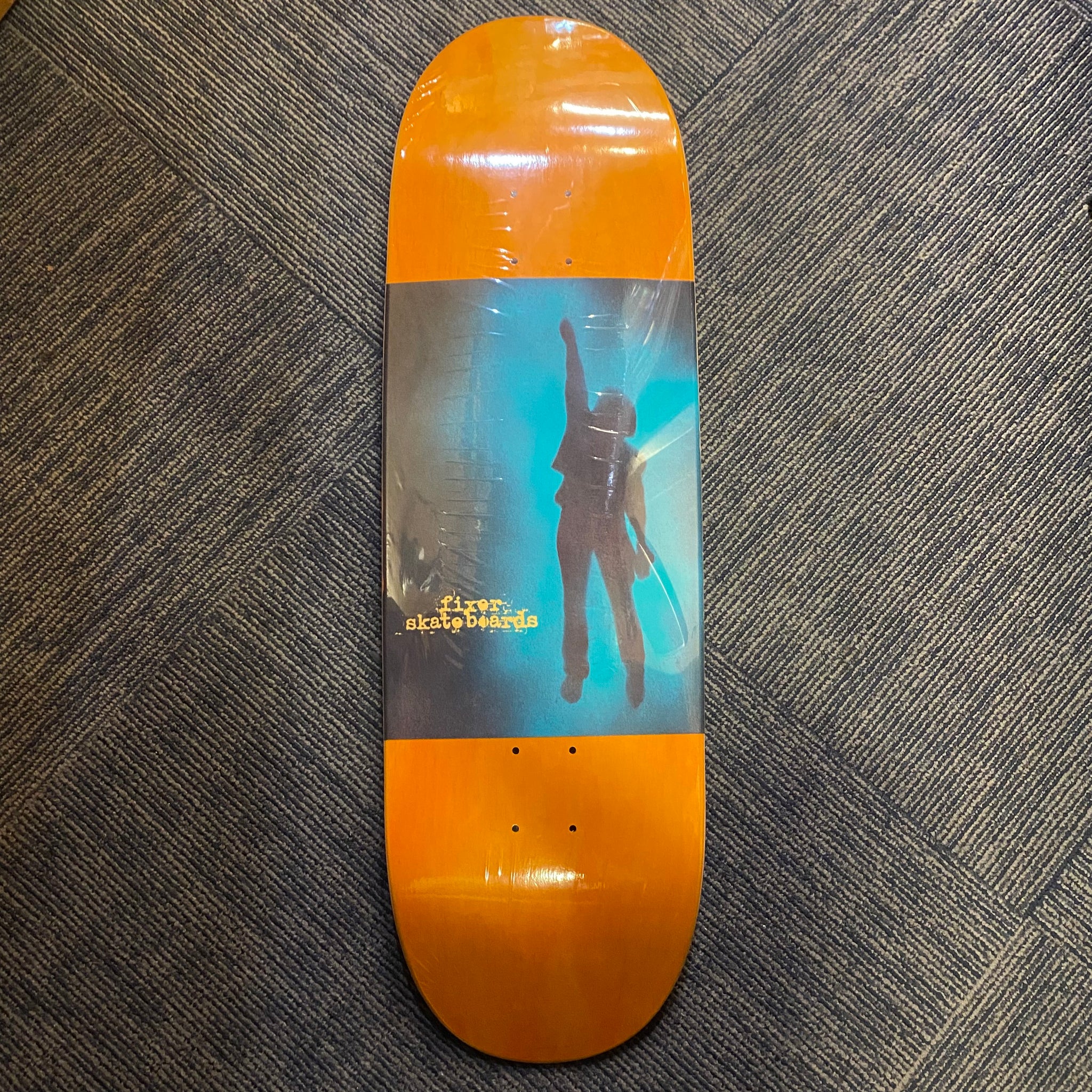 Fixer Skateboards "Drifter (With Egg Intent" 9.5" Orange/Blue Deck