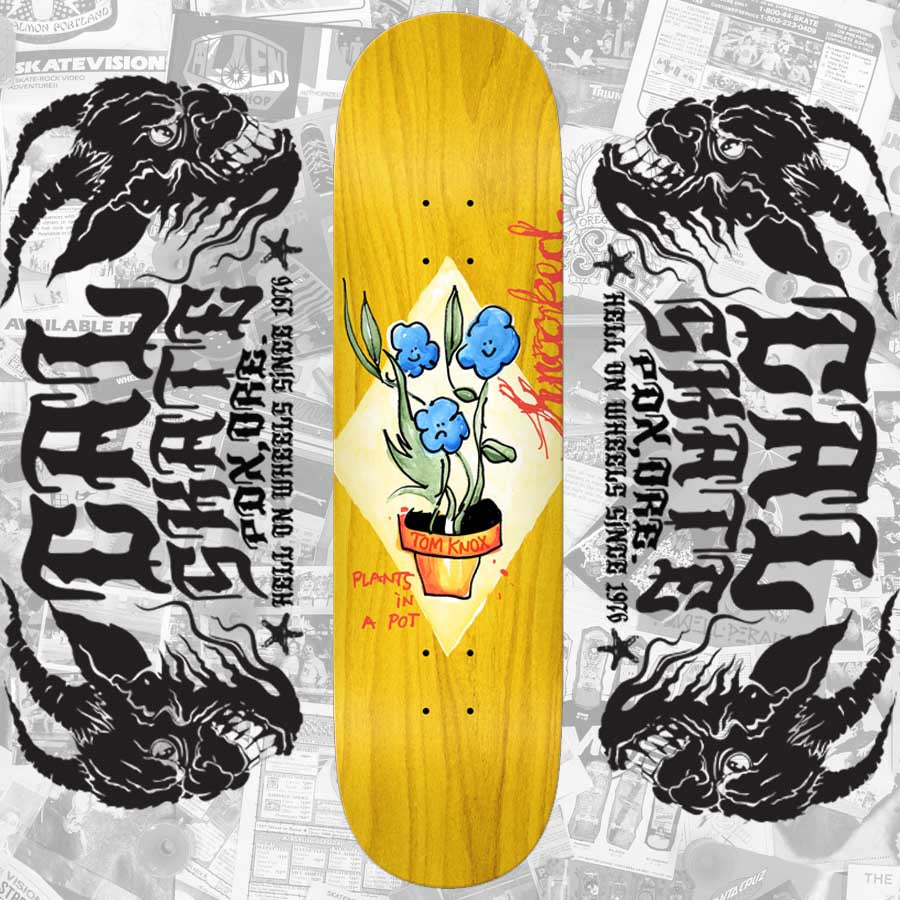 Krooked Skateboards "Tom Knox- Blue Flowers" 8.5" Deck