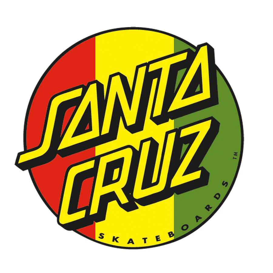 Santa cruz skateboards rasta dot sticker cal skate skateboards