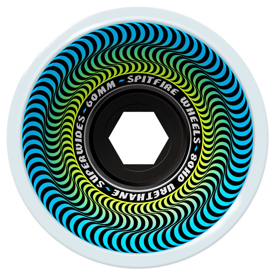 Spitfire Wheels "Superwides-Ice Grey" 60MM/80A Wheels