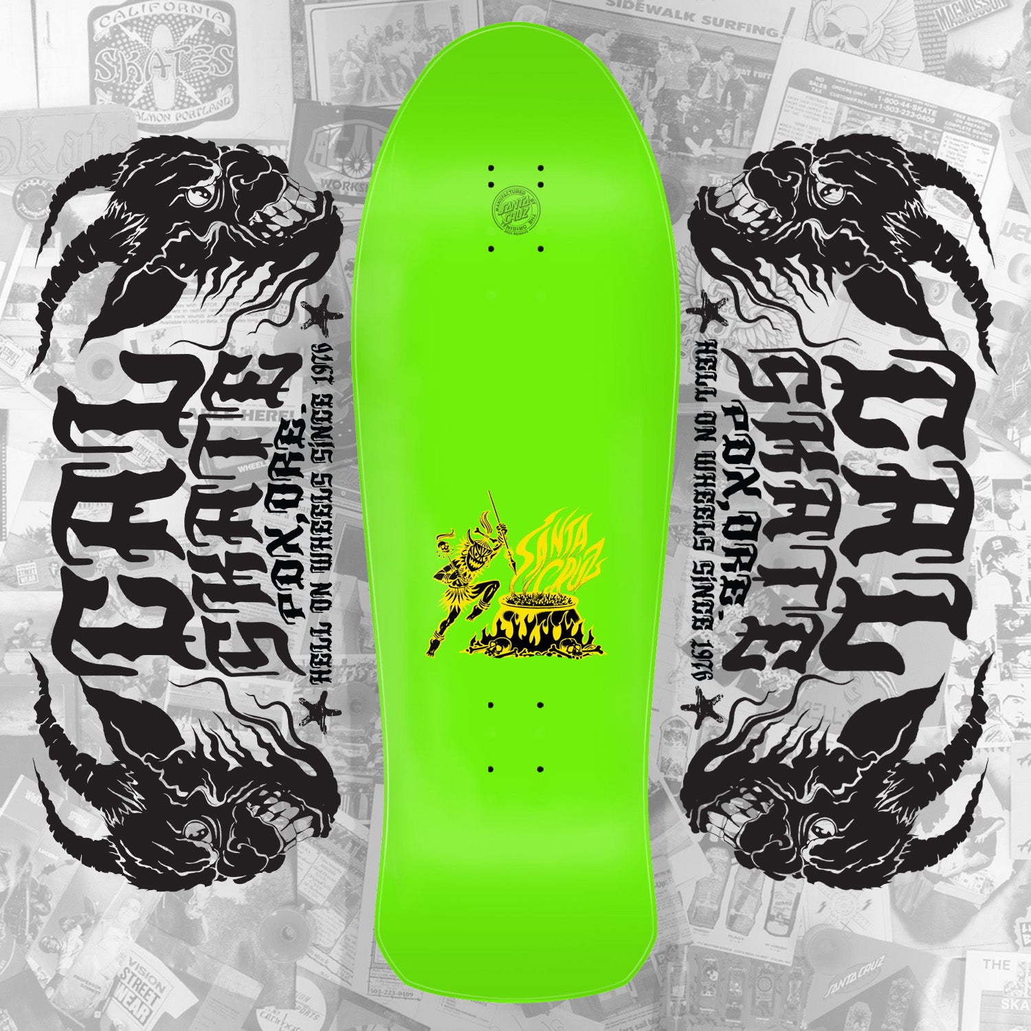 PRE-ORDER: Santa Cruz "Salba Tiger" Neon Green 10.3" Deck