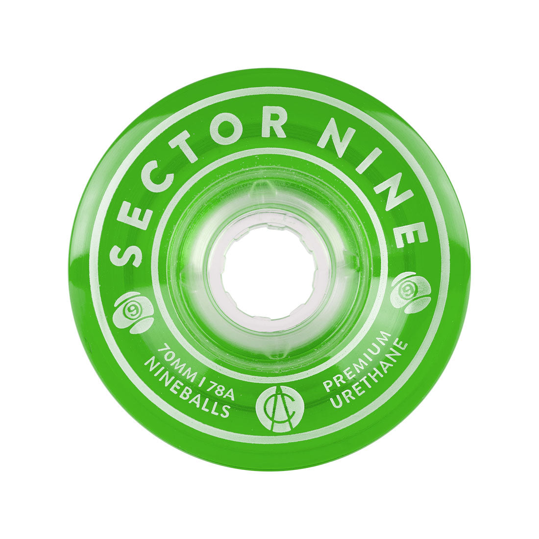Sector Nine Wheels "Nine Balls- Green" 70MM Wheels