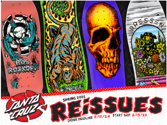 Santa Cruz "Eric Dressen- Pup" White Dip 9.5" Reissue Deck