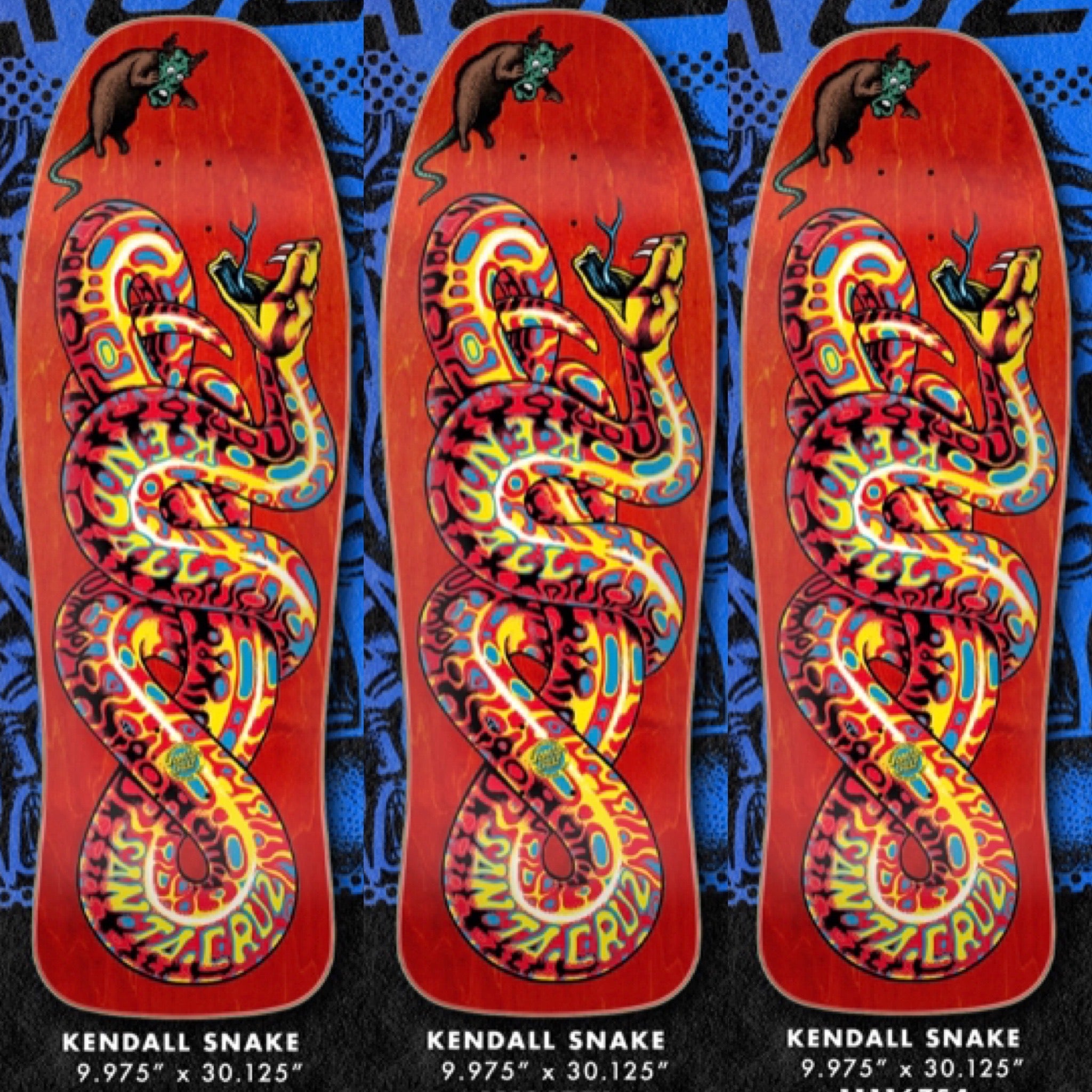 Santa Cruz "Jeff Kendall- Snake" 9.975" Reissue Deck