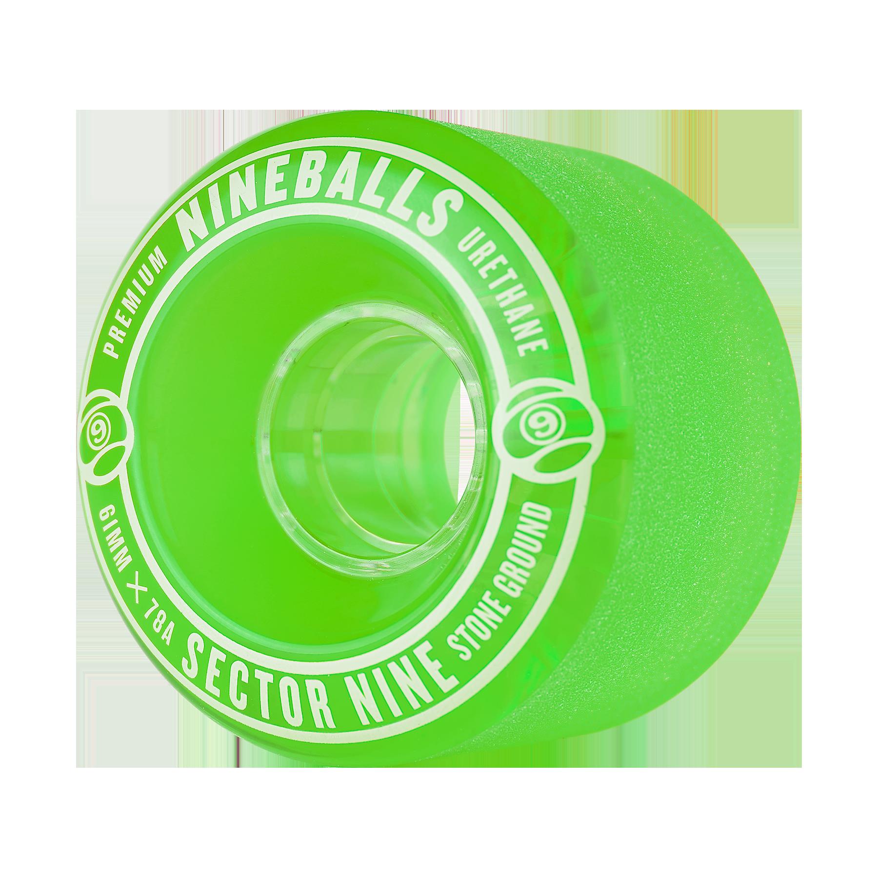 Sector Nine Wheels "Nine Balls- Green" 61MM Wheels