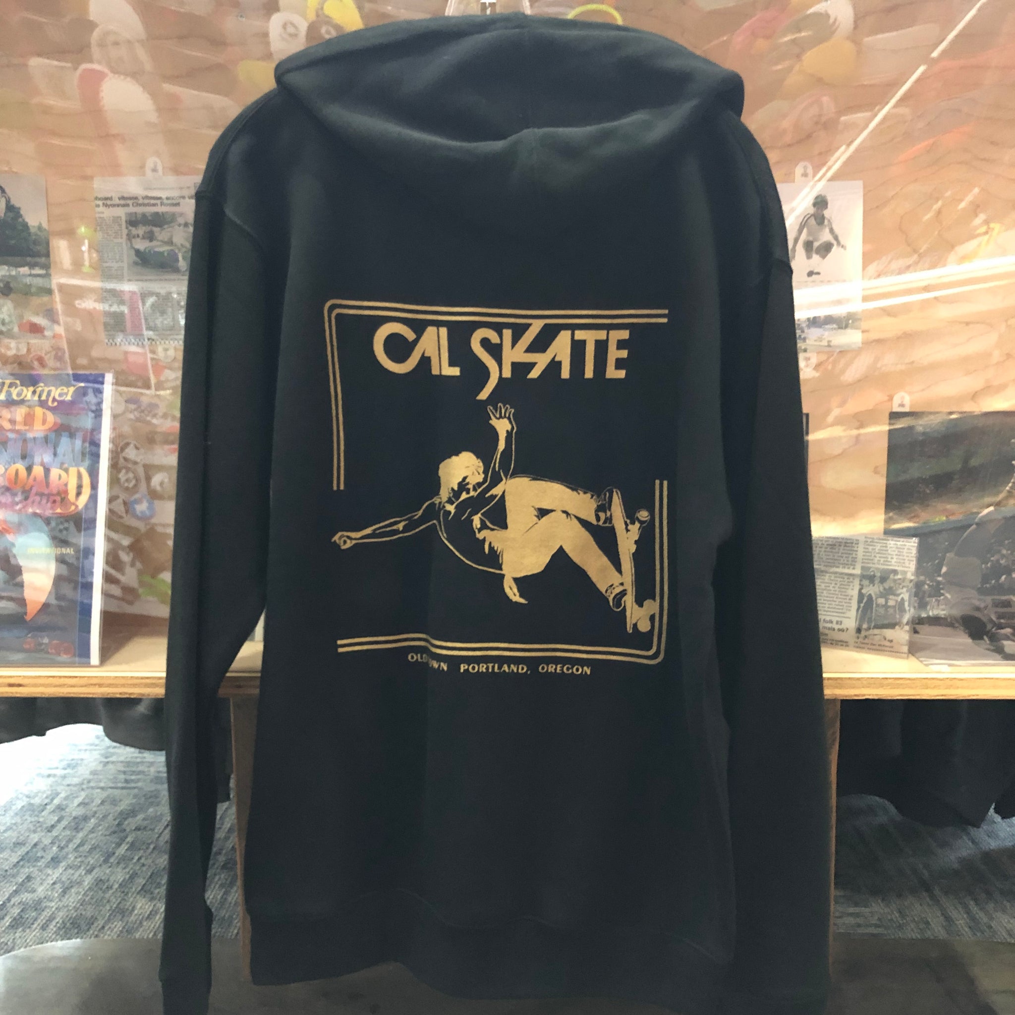 Cal Skate "Slasher-Hooded Sweatshirt" Black and Gold